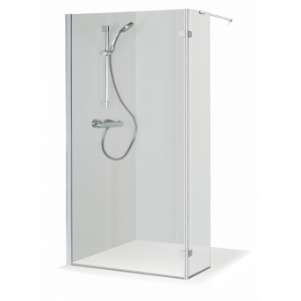 Dušo sienelė Brasta Glass NONA 895-898x2000 pilkas stiklas 